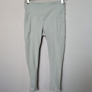 GAIAM Soft Seafoam Green Microfiber Stretch Workout Leggings Small